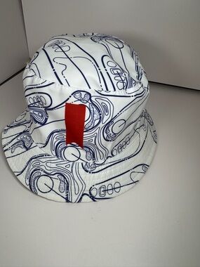 Michelob Golf Course topographical Bucket Hat White blue great condition